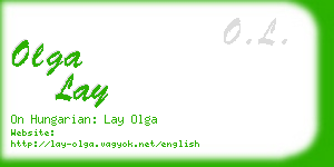 olga lay business card